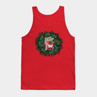 Christmas Wreath | Happy Holidays! Gnome | Berries and Holly by Cherie(c)2021 Tank Top